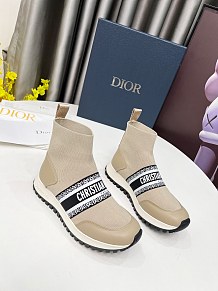 SUPER WHOLESALE| Dior Sock Sneaker in Beige