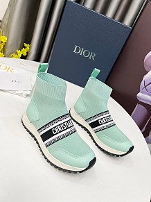 SUPER WHOLESALE| Dior Sock Sneaker in Cyan