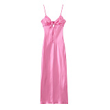 SUPER WHOLESALE| Silk Strapped Maxi Dress