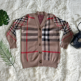 SUPER WHOLESALE| Plaid Knitted Cardigan Top