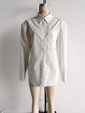 SUPER WHOLESALE| Open Back Shirt in White
