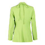 SUPER WHOLESALE|  Lace-up Fitted Blazer