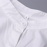 SUPER WHOLESALE| Lantern Sleeves Lotus Waist Top with Buckle