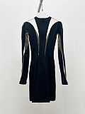 SUPER WHOLESALE|  Patchwork Back Zip Up Dress