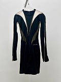 SUPER WHOLESALE|  Patchwork Back Zip Up Dress