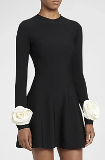 SUPER WHOLESALE| Big Rose Cuff  Dress