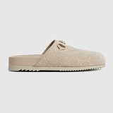 SUPER WHOLESALE| Horsebit  sShearling-lined Suede Mules