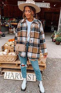 SUPER WHOLESALE| Plaid Shirt Top