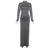 SUPER WHOLESALE | Drawstring Bodycon Long Dress