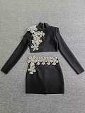 SUPER WHOLESALE | Diamond Flower Decorated Skirt Set