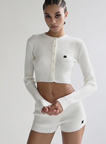 SUPER WHOLESALE | Bad Blood Crop Cardigan in White