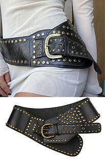 SUPER WHOLESALE | Beaded adjustable PU belt