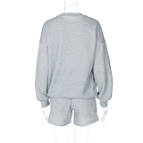 SUPER WHOLESALE | Oversize Printed Sweater Top & Shorts