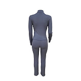 SUPER WHOLESALE | High  Stretchy Jogging Suit in Grey