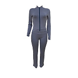 SUPER WHOLESALE | High  Stretchy Jogging Suit in Grey