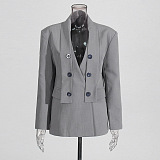 SUPER WHOLESALE | Detachable Double-Breasted Blazer