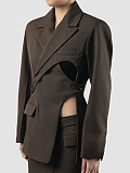 SUPER WHOLESALE | Deconstructed Design High-End Waist-Defined Hollowed Jacket