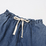 SUPER WHOLESALE | Elastic Waist Drawstring Denim Pants