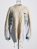 SUPER WHOLESALE | Color-Blocked Drawstring Sweater