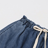 SUPER WHOLESALE | Elastic Waist Drawstring Denim Pants