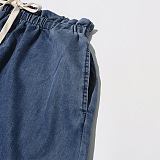 SUPER WHOLESALE | Elastic Waist Drawstring Denim Pants