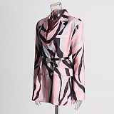 SUPER WHOLESALE |  Striped Blazer with Belt