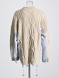 SUPER WHOLESALE | Color-Blocked Drawstring Sweater