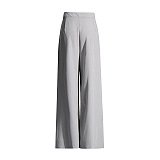 SUPER WHOLESALE | Off-Shoulder Tie Hollow Top + Straight-Leg High-Waisted Wide-Leg Pants