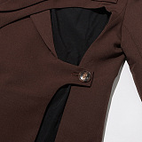 SUPER WHOLESALE | Deconstructed Design High-End Waist-Defined Hollowed Jacket