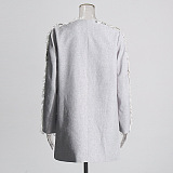 SUPER WHOLESALE | Color-Blocked Design Irregular Hem Jacket