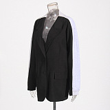 SUPER WHOLESALE | V-Neck Long Sleeve Color-Blocked High-End Blazer