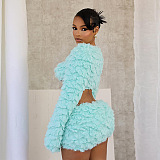 SUPER WHOLESALE | Bustier Long Sleeve Mini Skirt Set