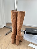 Chane l  Calfskin High Boots Camel