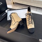 Chane l  Lace Up Boots