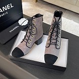 Chane l  Lace Up Boots