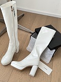 Chane l  Calfskin High Boots White