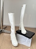 Chane l  Calfskin High Boots White