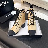 Chane l  Lace Up Boots