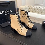 Chane l  Lace Up Boots