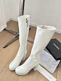 Chane l  Calfskin High Boots White