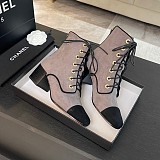 Chane l  Lace Up Boots