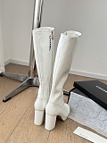 Chane l  Calfskin High Boots White