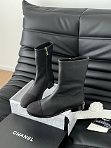 Chane l  Stretch Short Boots Black