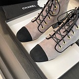 Chane l  Lace Up Boots