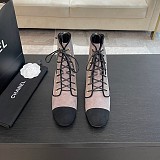 Chane l  Lace Up Boots