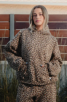 SUPER WHOLESALE | Leopard Hoodie Top
