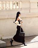 SUPER WHOLESALE | Strapless Long Dress Two-piece Set.