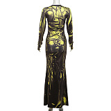 SUPER WHOLESALE | Printed Long Dress