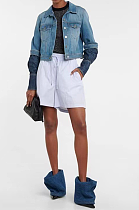 SUPER WHOLESALE | Denim Folded Stiletto Boots