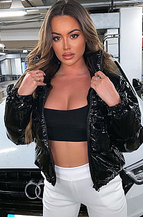 Puffy Down Coat in Solid